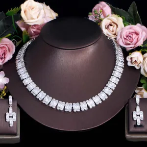 مجموعة مجوهرات فاخرة عالية الجودة من الزركونياHigh Quality Luxury Zirconia Jewelry Set