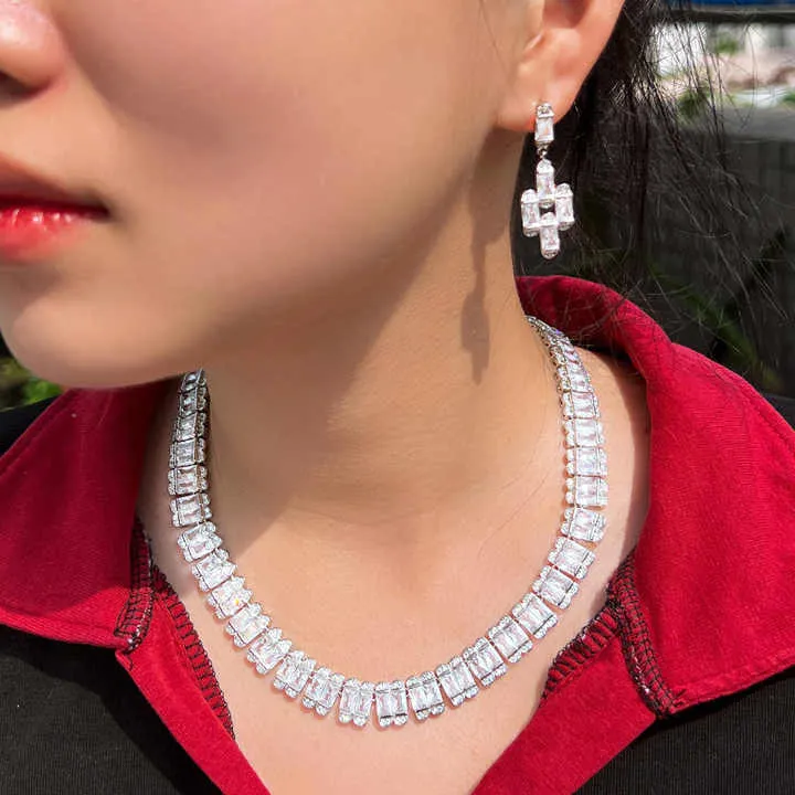 مجموعة مجوهرات فاخرة عالية الجودة من الزركونياHigh Quality Luxury Zirconia Jewelry Set