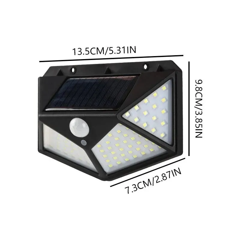 100led Solar Wall Lamp Waterproof Motion Sensor Solar Powered Street Lamp for Garden Railing Decoration