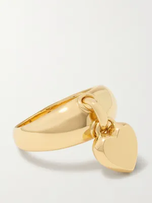 18kt gold heart ring