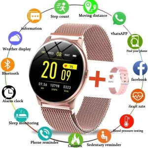 2021 New Color Screen Smart Watch Women Men Waterproof Sport Fitness watch Heart rate blood pressure tracker For Xiaomi Huawei