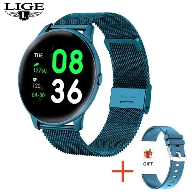 2021 New Color Screen Smart Watch Women Men Waterproof Sport Fitness watch Heart rate blood pressure tracker For Xiaomi Huawei