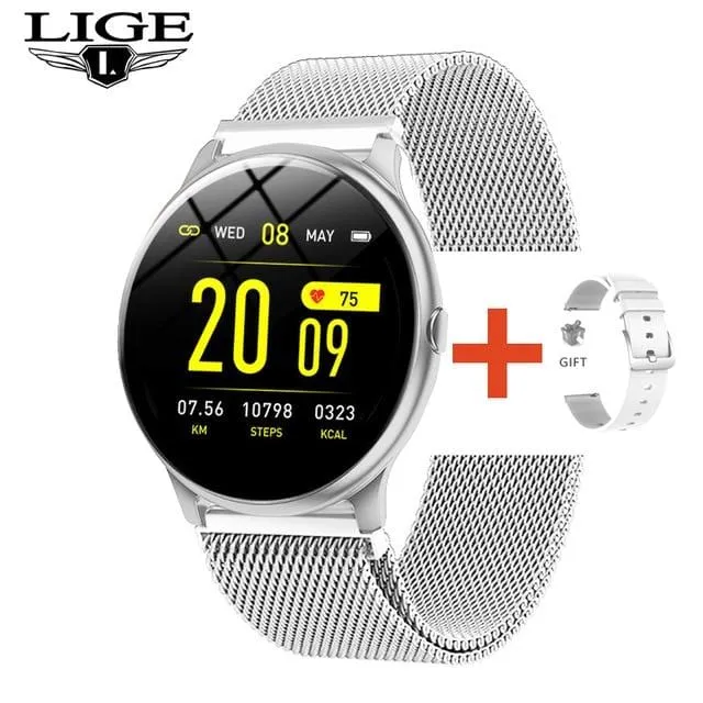 2021 New Color Screen Smart Watch Women Men Waterproof Sport Fitness watch Heart rate blood pressure tracker For Xiaomi Huawei
