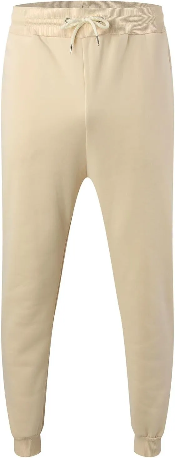 2024 Cargo Sweatpants for Men Stylish Fleece Joggers Pants Elastic Waist Baggy Drawstring Trousers Bottoms with Pockets