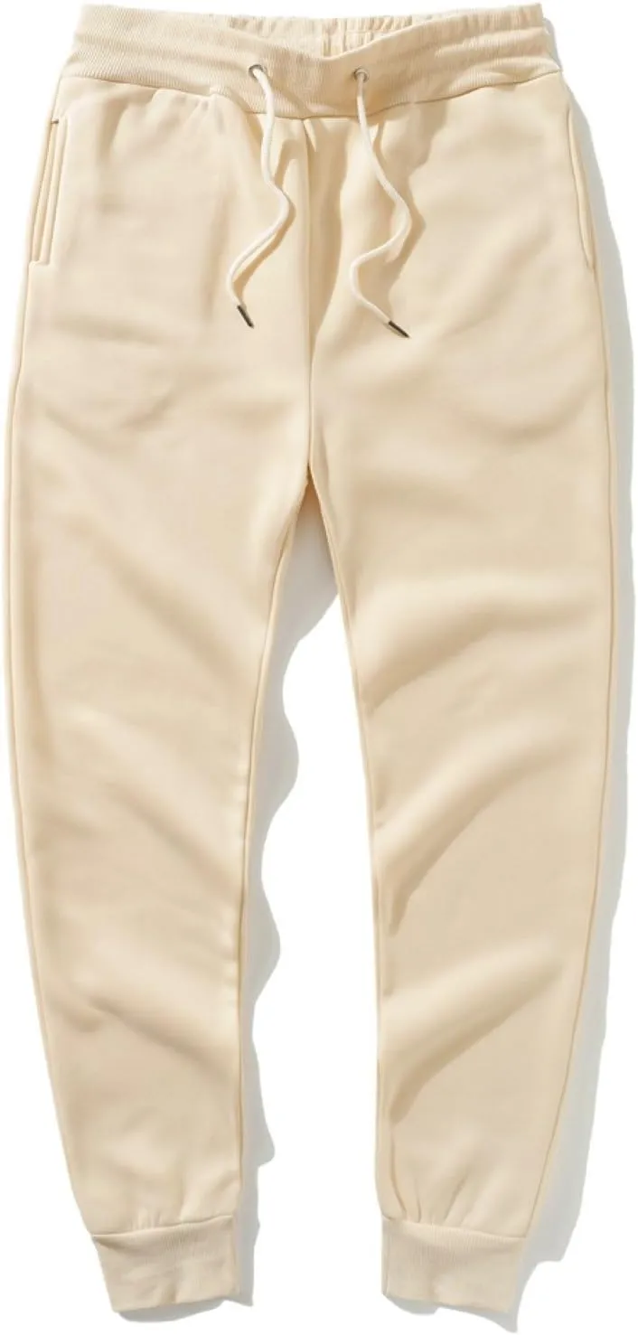 2024 Cargo Sweatpants for Men Stylish Fleece Joggers Pants Elastic Waist Baggy Drawstring Trousers Bottoms with Pockets
