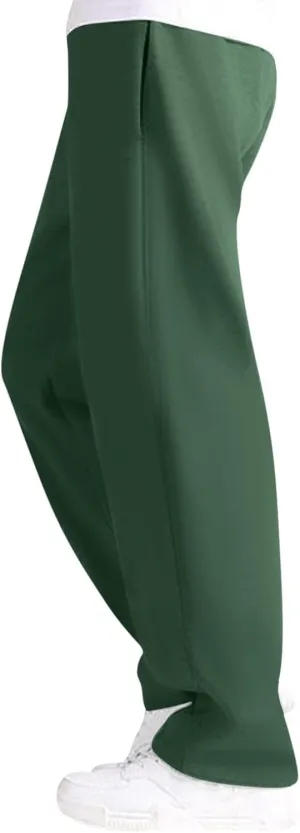2024 Men's Cargo Sweatpants Stylish Casual Fleece Joggers Loose Fit Open Bottom Athletic Trousers for Men with Pockets