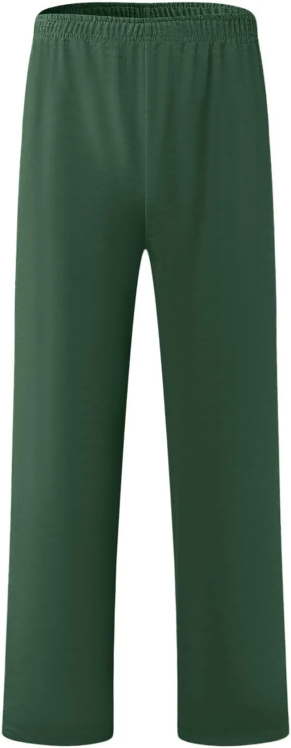2024 Men's Cargo Sweatpants Stylish Casual Fleece Joggers Loose Fit Open Bottom Athletic Trousers for Men with Pockets