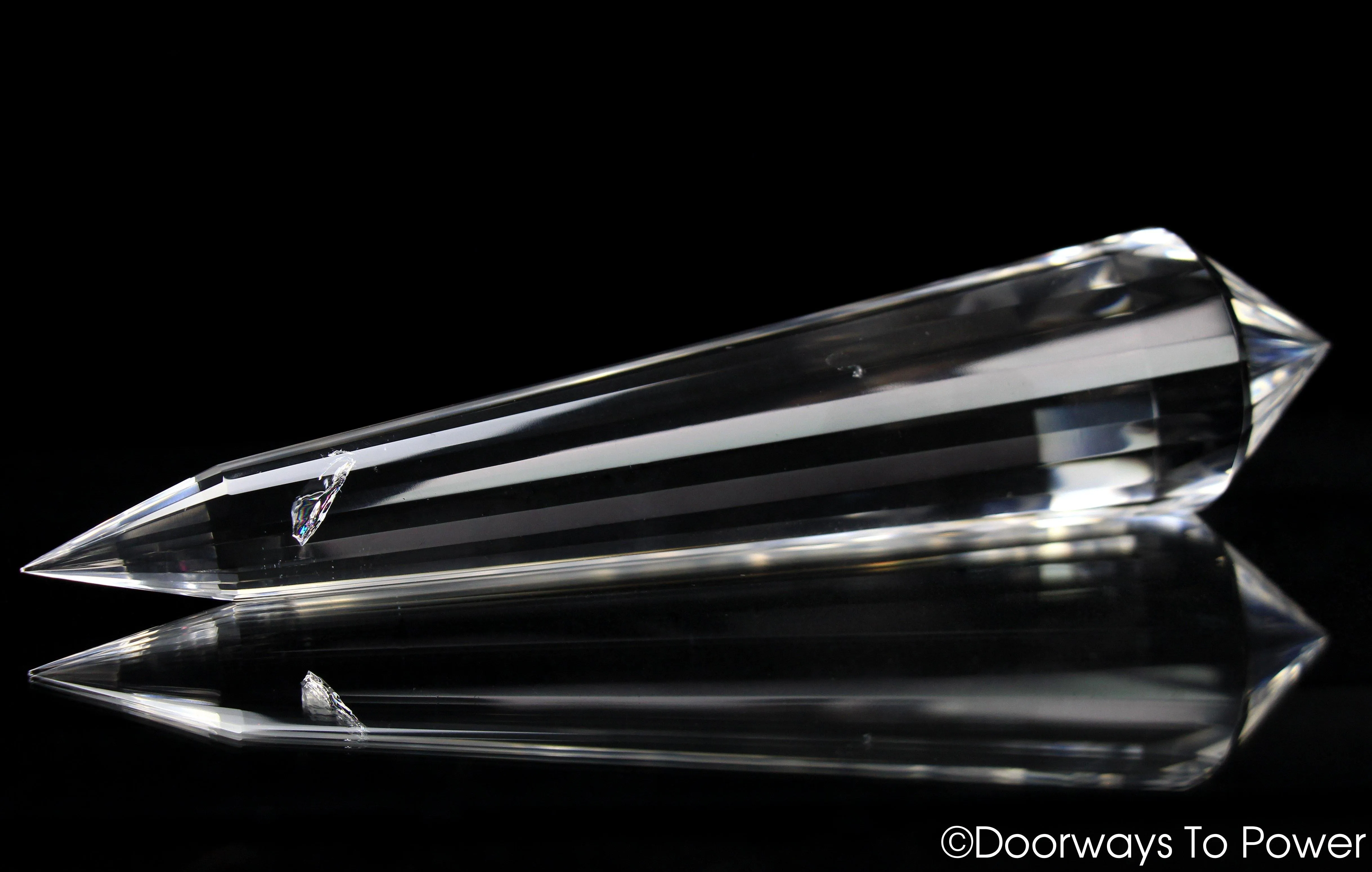 24 Sided Vogel Healing Quartz Crystal Wand 'Elevated Consciousness'