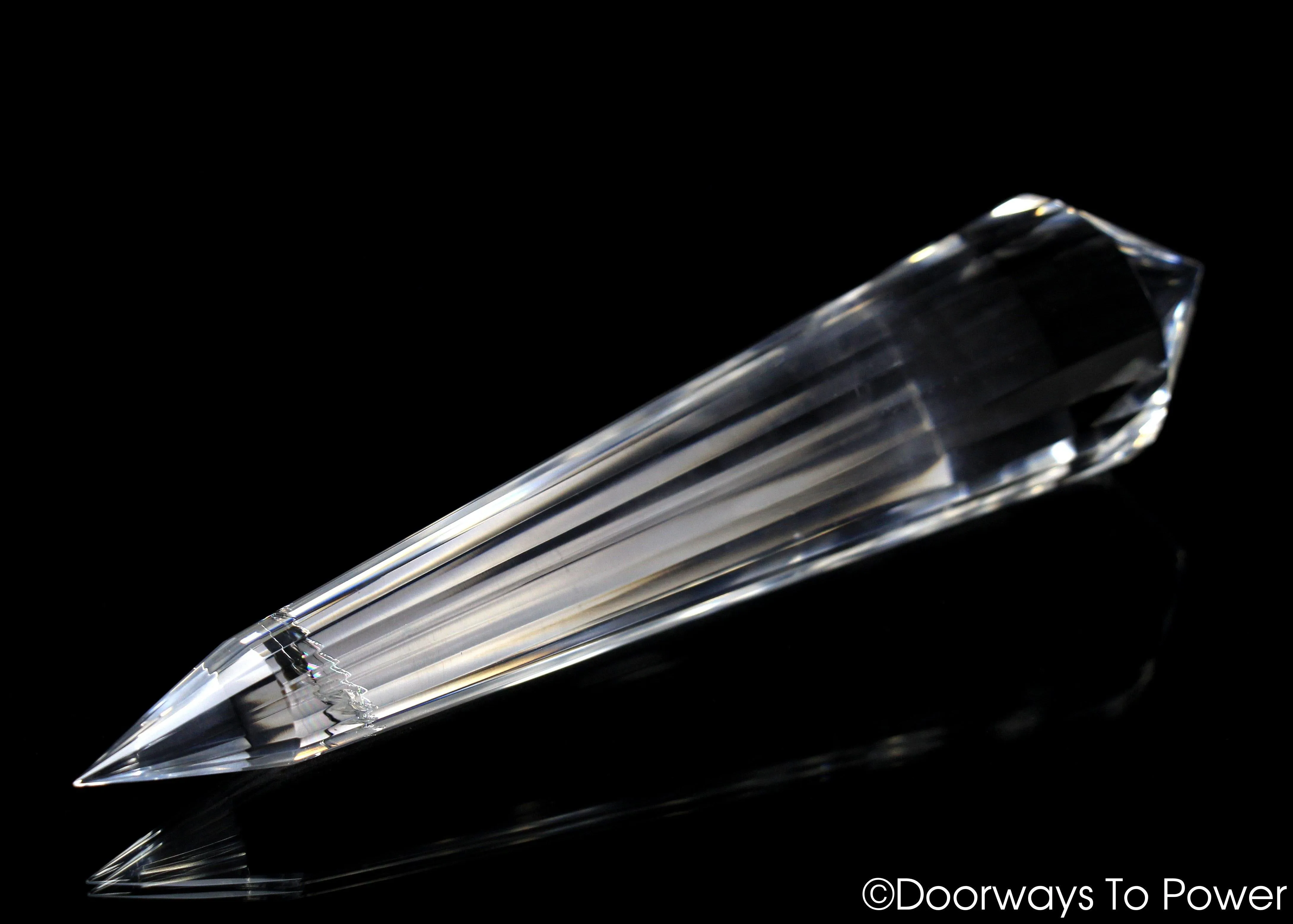 24 Sided Vogel Healing Quartz Crystal Wand 'Elevated Consciousness'
