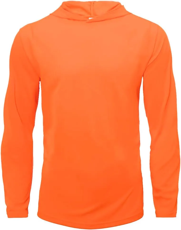 5 Pack Mens Long Sleeve Sun Protection Hooded Shirt Quick Dry Lightweight &Comfortable for Athletic Work Out Rash Guard