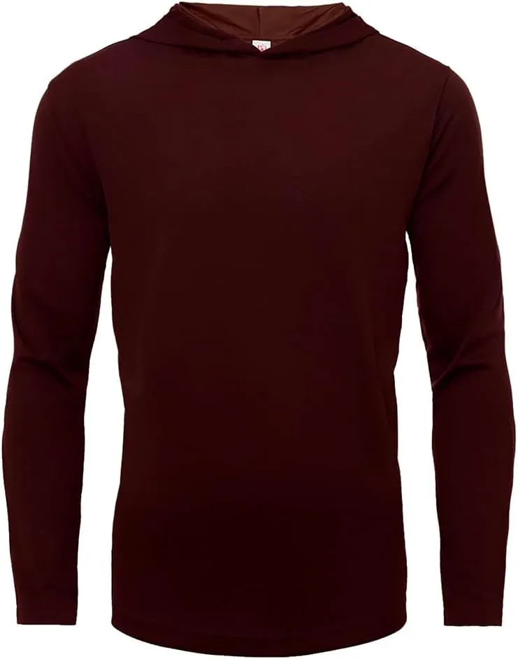 5 Pack Mens Long Sleeve Sun Protection Hooded Shirt Quick Dry Lightweight &Comfortable for Athletic Work Out Rash Guard