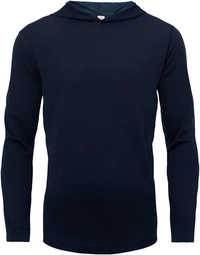 5 Pack Mens Long Sleeve Sun Protection Hooded Shirt Quick Dry Lightweight &Comfortable for Athletic Work Out Rash Guard