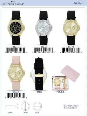 5537 - Montres Carlo Jewlery Gift Box with PU Band Watch