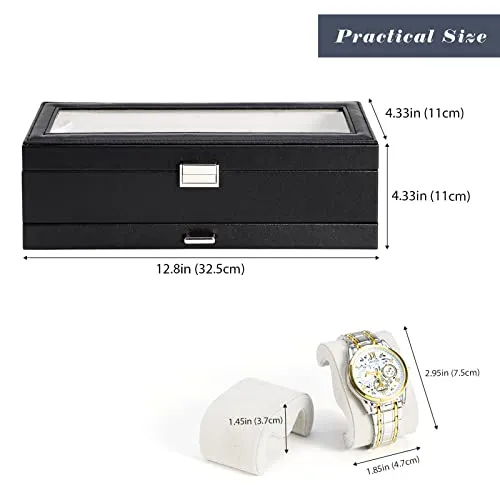 6 Slot Watch Box with Drawer