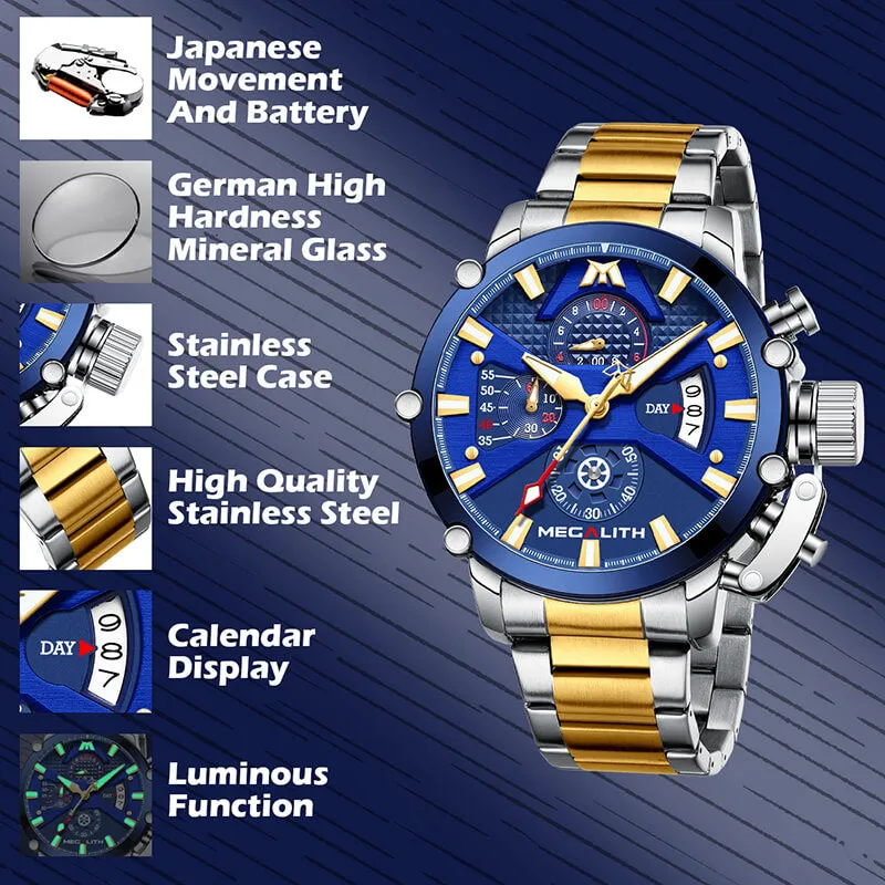 8219M | Quartz Men Watch | Stainless Steel Band
