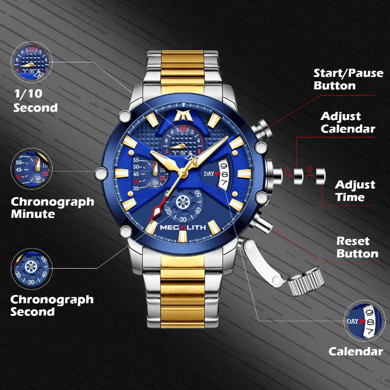 8219M | Quartz Men Watch | Stainless Steel Band