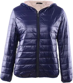 Adhdyuud Women Hooded Warm Coats Winter Slim Cotton Padded Basic Jacket Short Zipper White Duck Down Parka