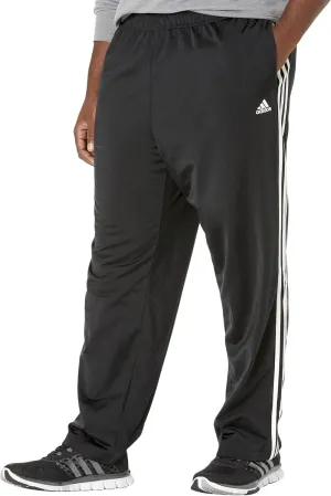 adidas Men's Essentials Warm-up Open Hem 3-stripes Tracksuit Bottoms, Black/White, 4X-Large Tall