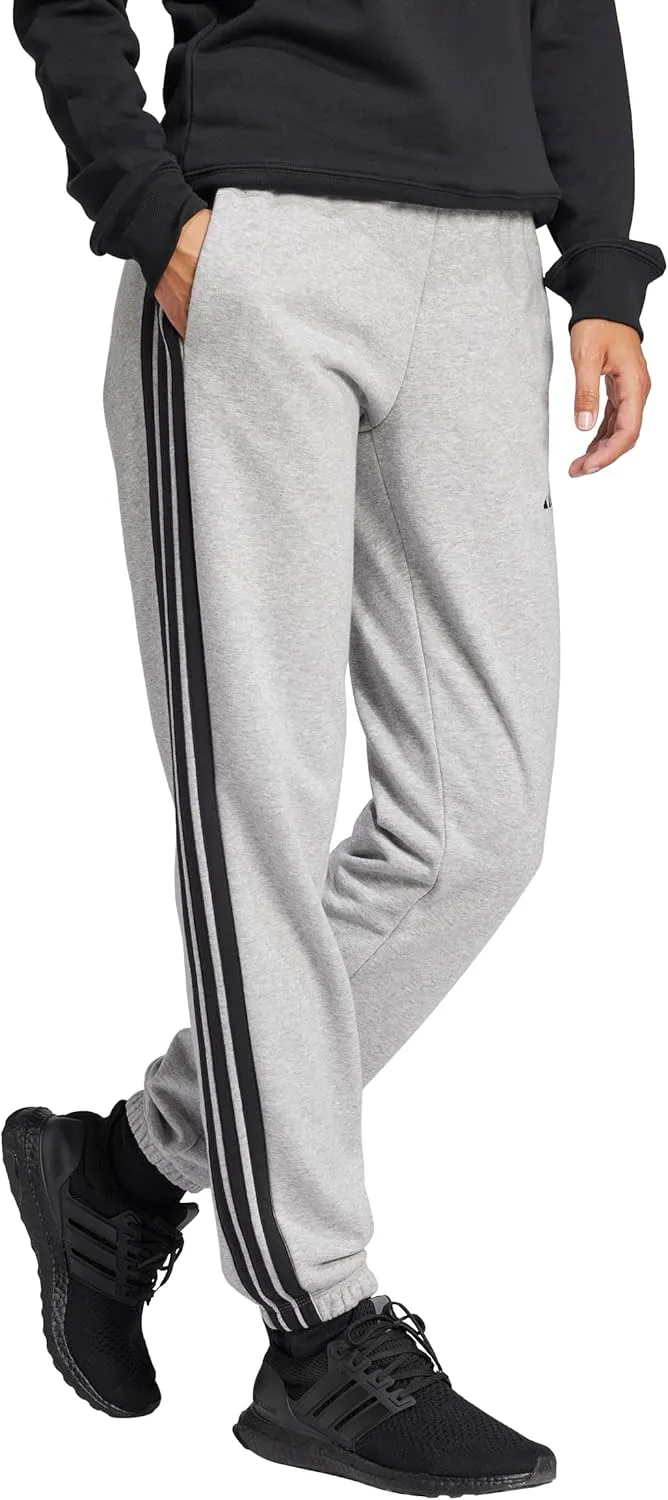 adidas Women's Essentials 3-Stripes French Terry Cuffed Pants