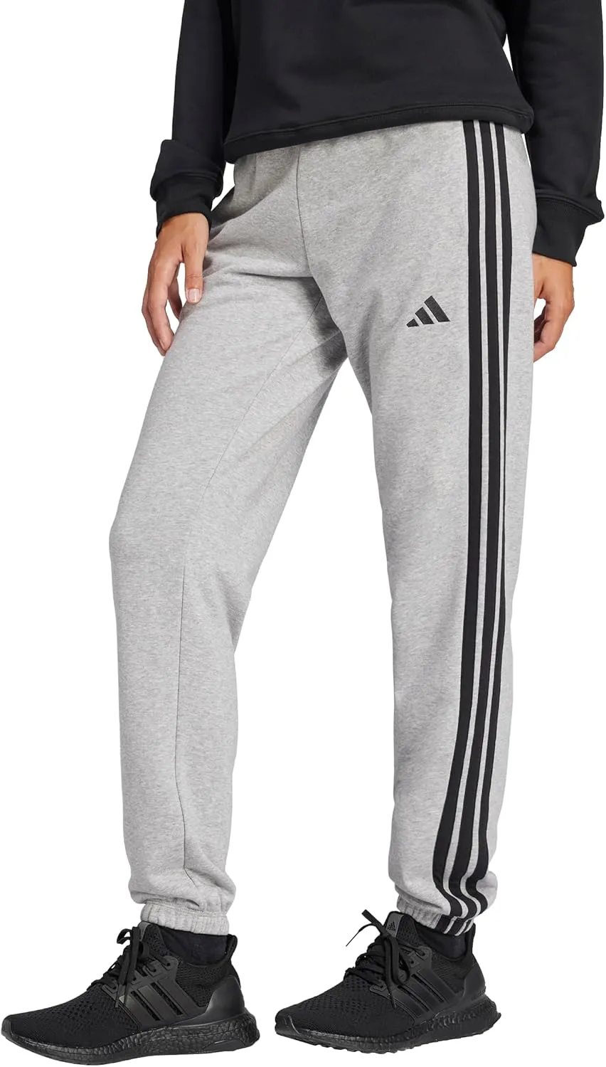 adidas Women's Essentials 3-Stripes French Terry Cuffed Pants