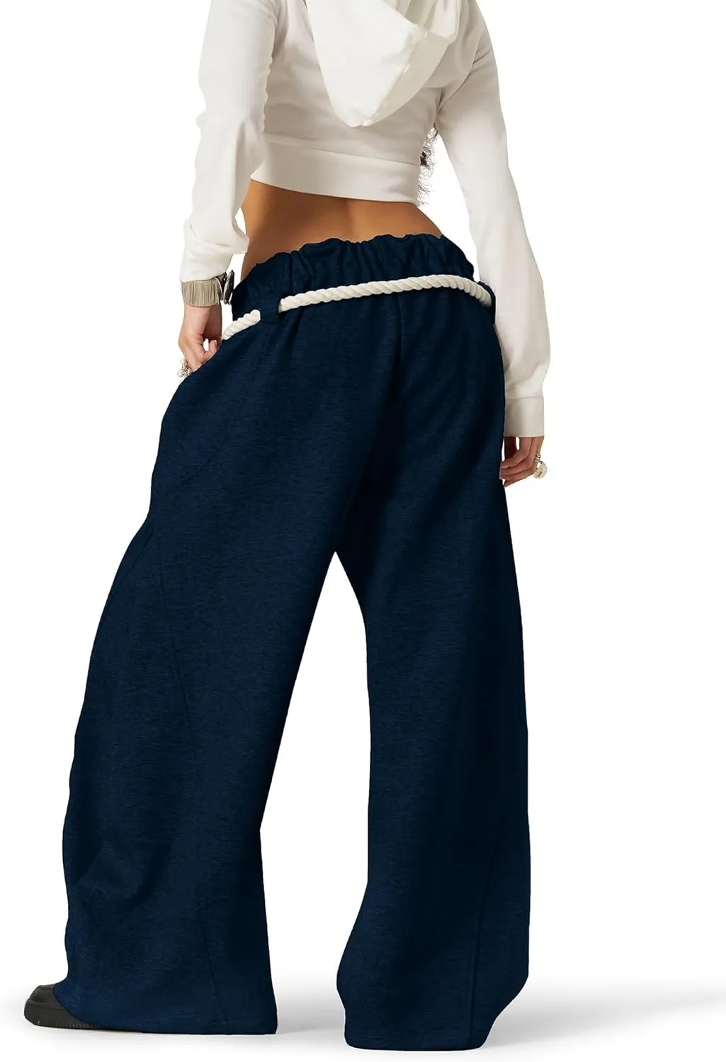 Aelfric Eden Baggy Wide Leg Pants for Women Casual Elastic Waist Lantern Trouser Sweatpants
