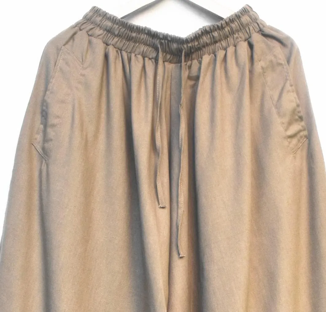 AITFINEISM Men's Drawstring Aladdin Hippie Harem Pants Loose Drop Crotch Trousers