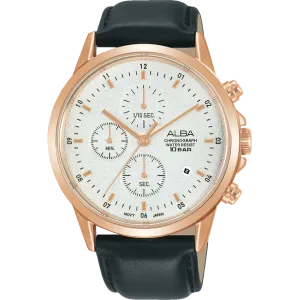 Alba Prestige Sports Chronograph Silver Dial Mens Watch AM3866X