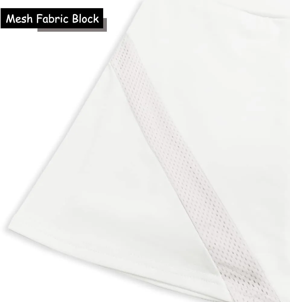 AOBUTE Girl's Athletic Skirts with Mesh Shorts Performance Skorts 5-12 Years