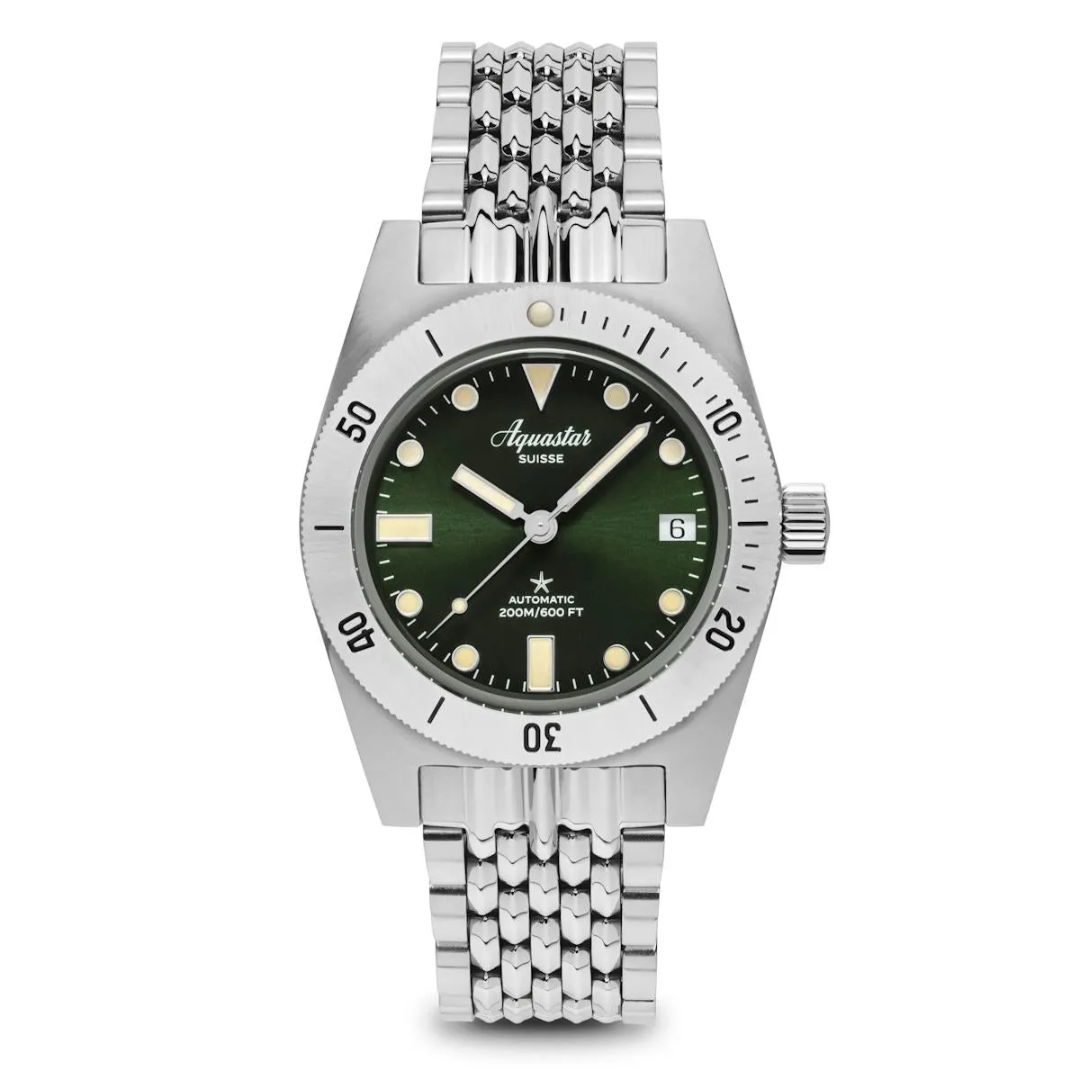 Aquastar Model 60 Green Dial BoR Bracelet