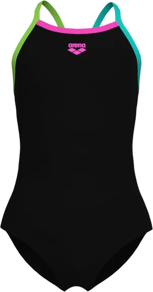 ARENA Feel Girls' Youth Light Drop Back Solid Swimsuit Waterfeel Fabric Comfortable One Piece Suit Pool or Beach