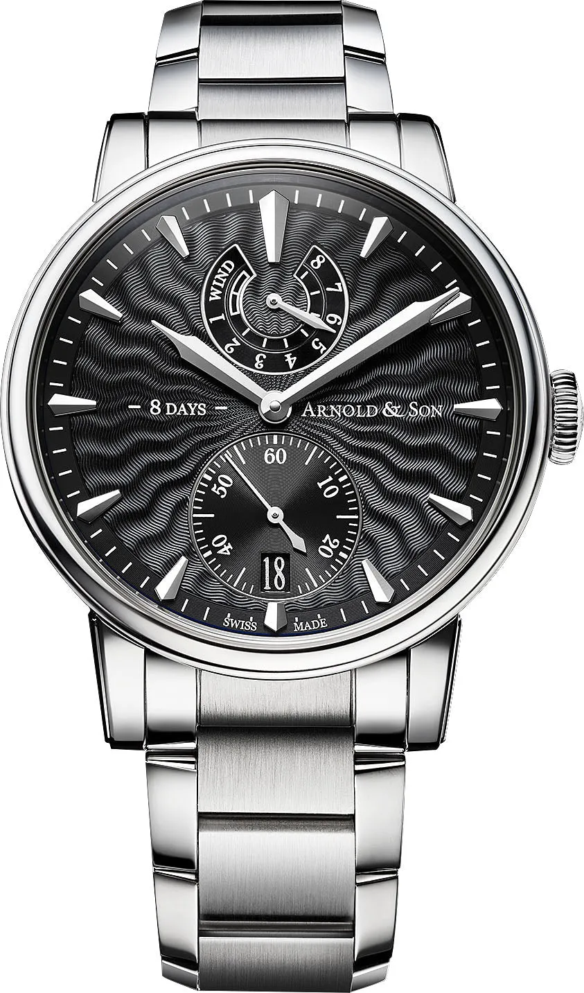 Arnold & Son Watch Eight Day Royal Navy Black Bracelet