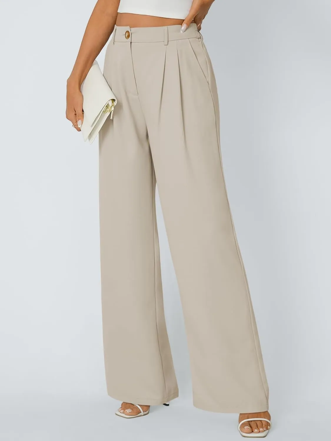 AUTOMET Womens Wide Leg Dress Pants Business Casual Work Outfits