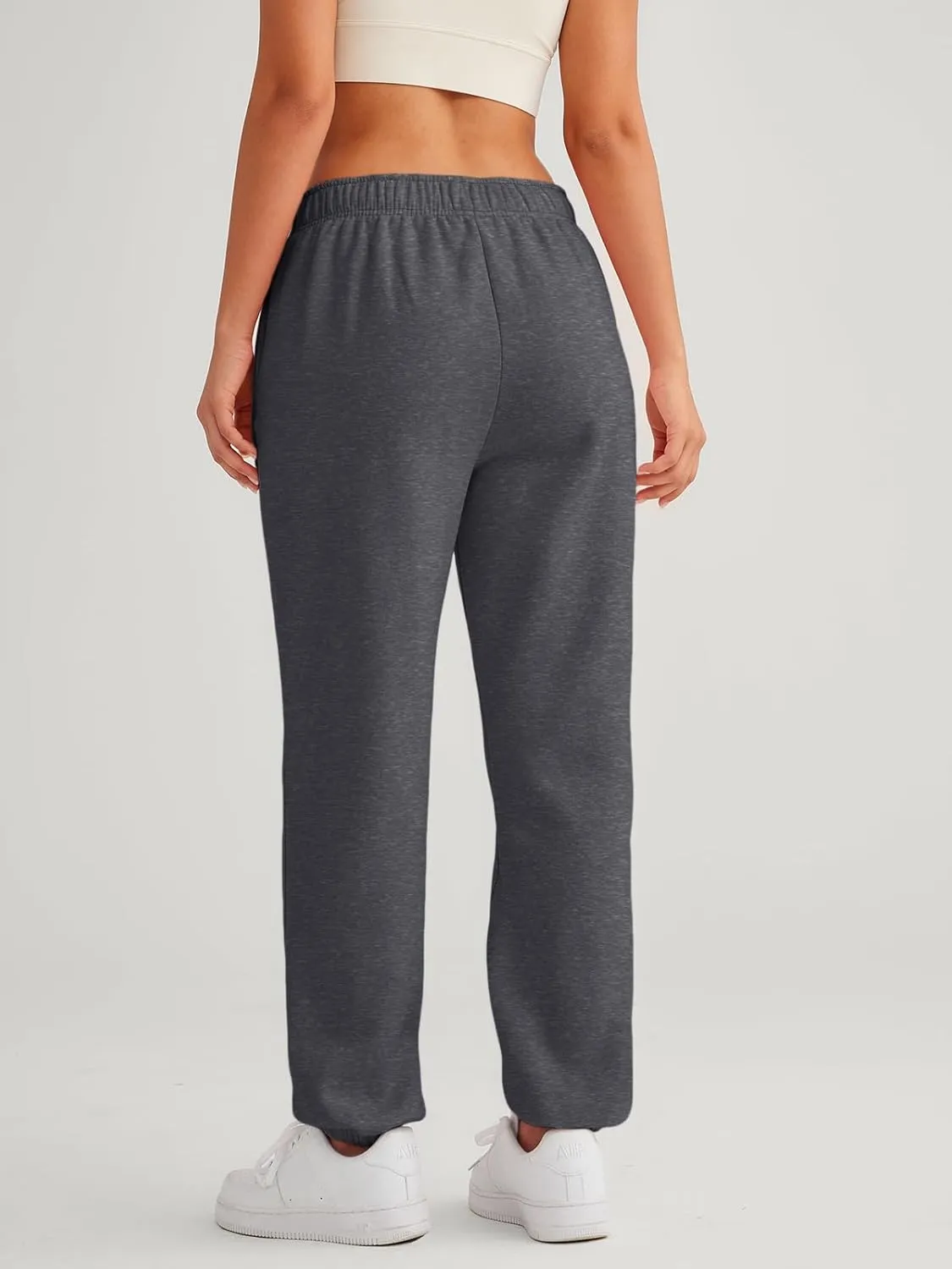 AUTOMET Womens Winter Casual Baggy Fleece Lined Sweatpants Fashion High Waisted Joggers Pants Athletic Clothes with Pockets