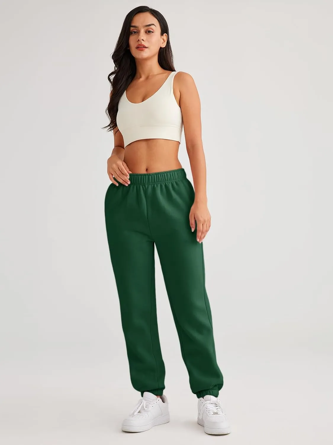 AUTOMET Womens Winter Casual Baggy Fleece Lined Sweatpants Fashion High Waisted Joggers Pants Athletic Clothes with Pockets