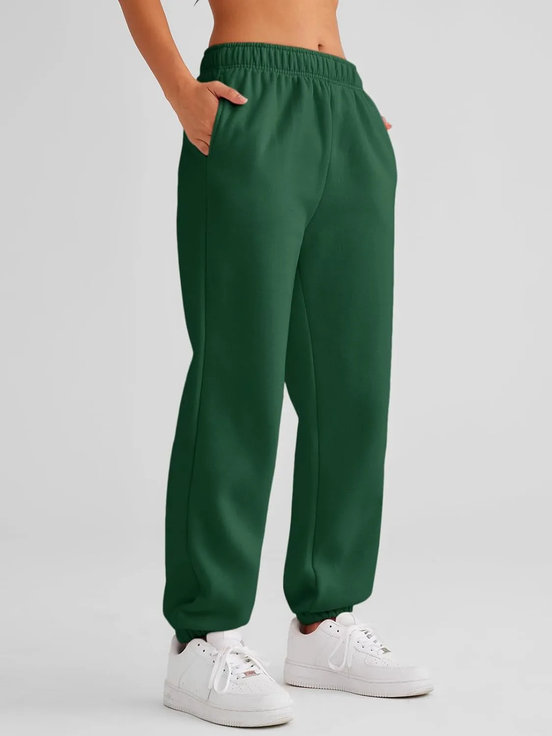 AUTOMET Womens Winter Casual Baggy Fleece Lined Sweatpants Fashion High Waisted Joggers Pants Athletic Clothes with Pockets