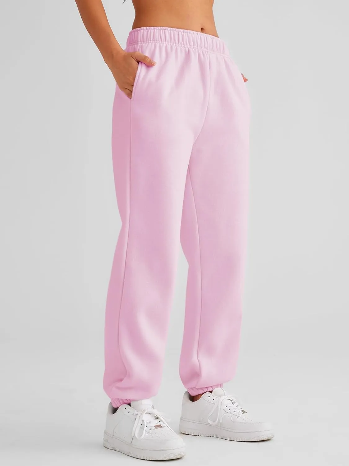 AUTOMET Womens Winter Casual Baggy Fleece Lined Sweatpants Fashion High Waisted Joggers Pants Athletic Clothes with Pockets