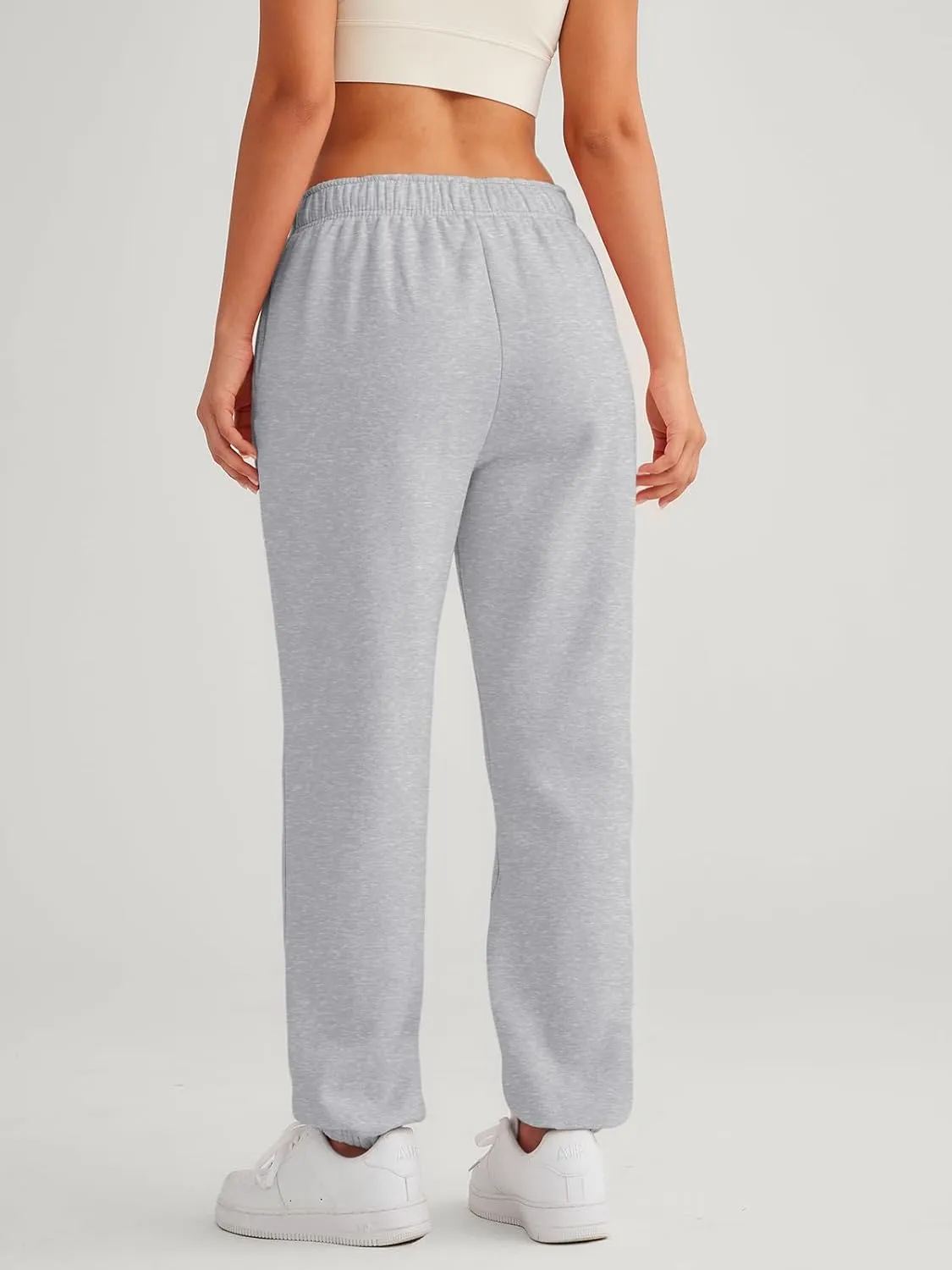 AUTOMET Womens Winter Casual Baggy Fleece Lined Sweatpants Fashion High Waisted Joggers Pants Athletic Clothes with Pockets