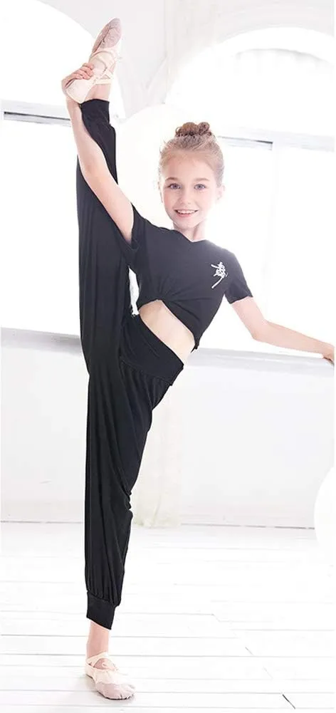 AvaCostume Boy's Baggy Casual Harem Pants Girls Dance Trousers