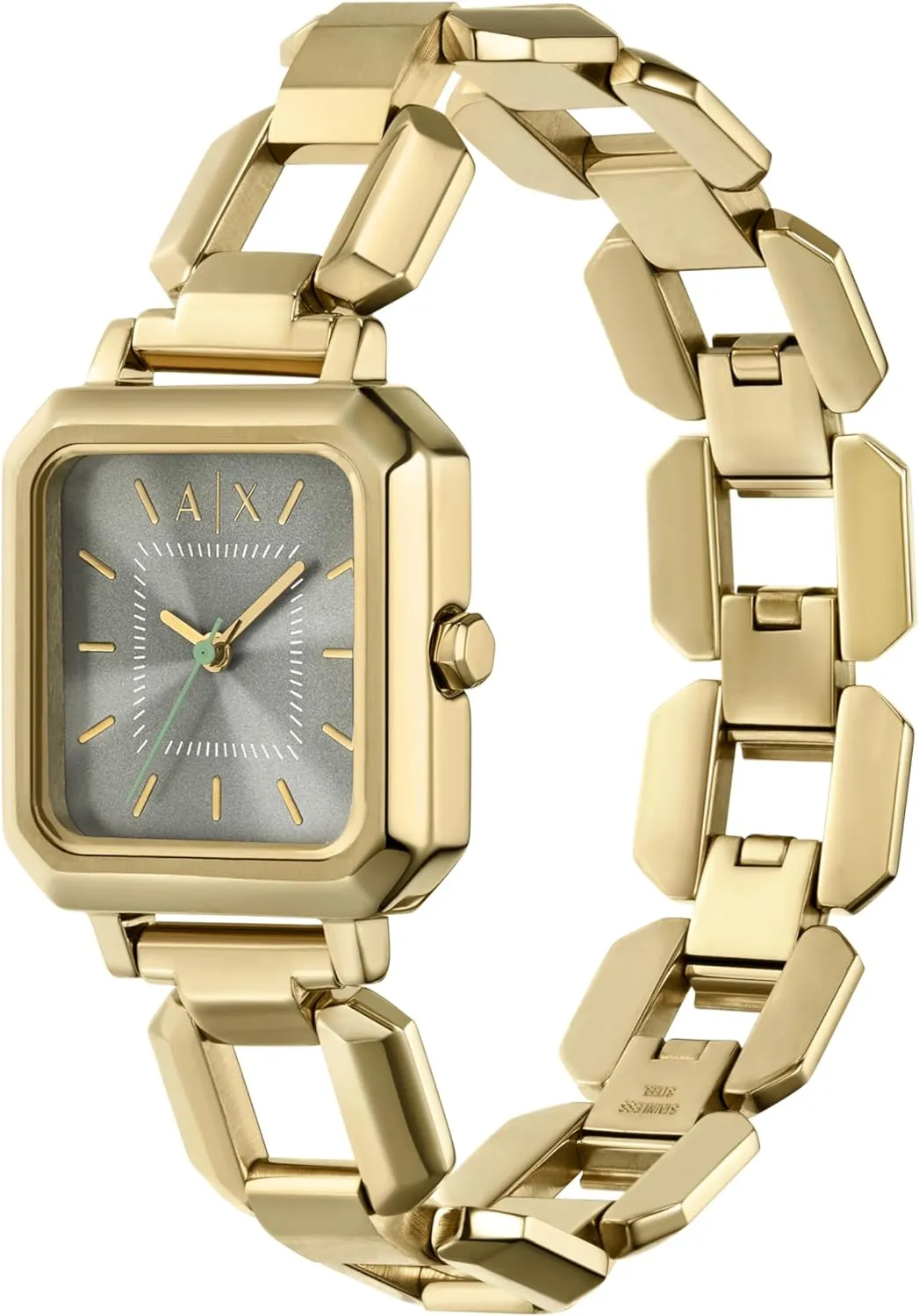 AX Armani Exchange Women's Watch, Square Watch for Women with Stainless Steel or Leather Band