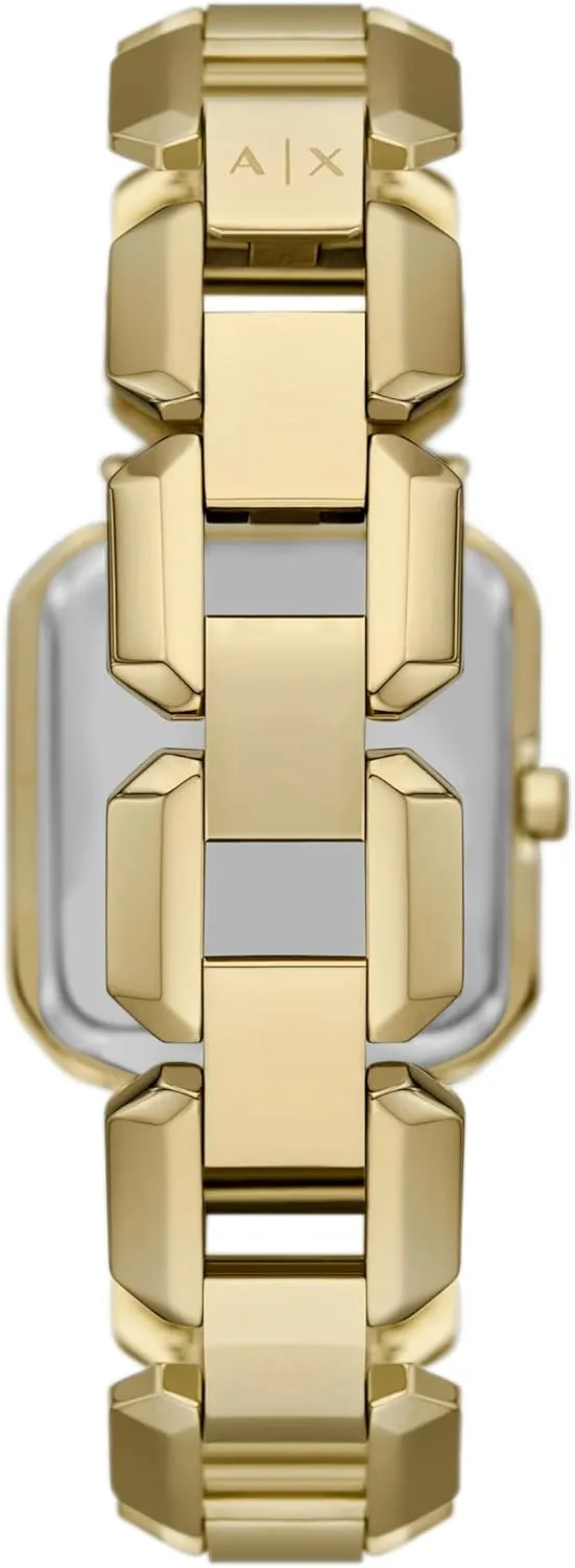 AX Armani Exchange Women's Watch, Square Watch for Women with Stainless Steel or Leather Band