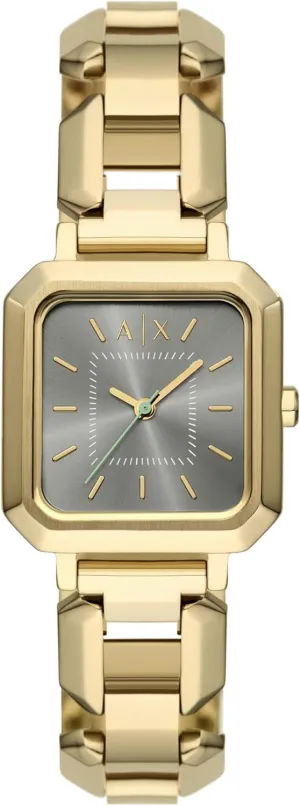 AX Armani Exchange Women's Watch, Square Watch for Women with Stainless Steel or Leather Band