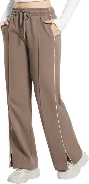 baleaf Womens Fleece Lined Wide Leg Sweatpants Drawstring Sweat Pants with Pockets Athletic Track Fall Winter