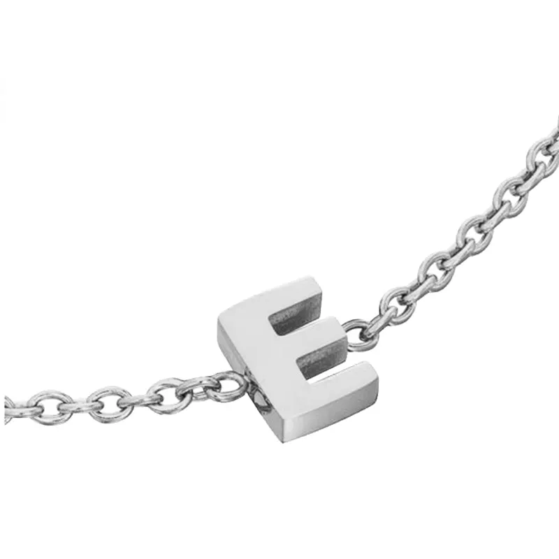 Birthstone & Little Luxe Letter Bracelet (Silver)
