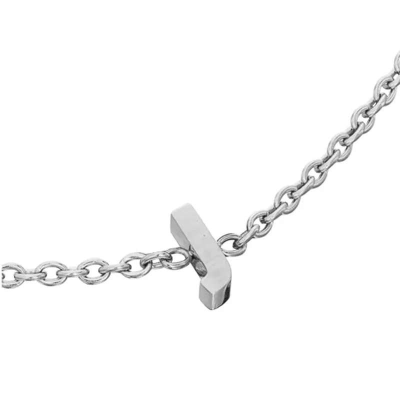 Birthstone & Little Luxe Letter Bracelet (Silver)