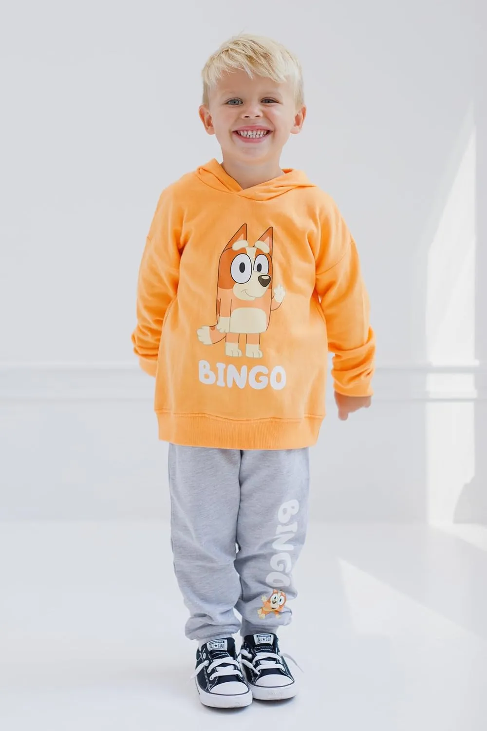 Bluey Fleece Pullover Hoodie and Pants Outfit Set Toddler to Little Kid Sizes (2T - 7-8)