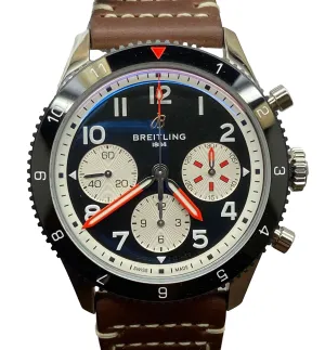 Breitling Classic AVI Chronograph 42 Mosquito Y23380 Black Panda Dial Automatic Men's Watch