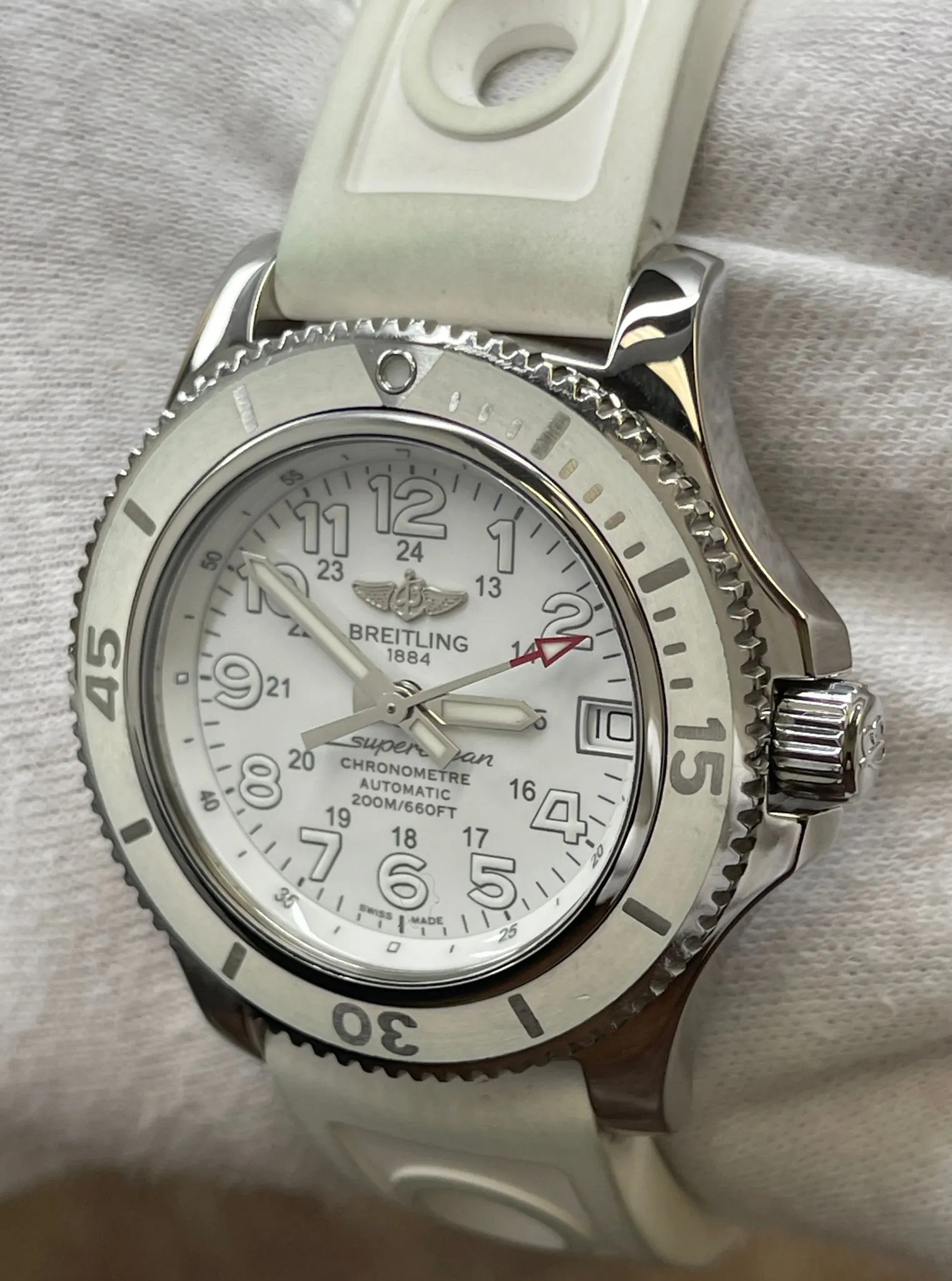 Breitling Superocean II 36 A17312 White Dial Automatic Watch