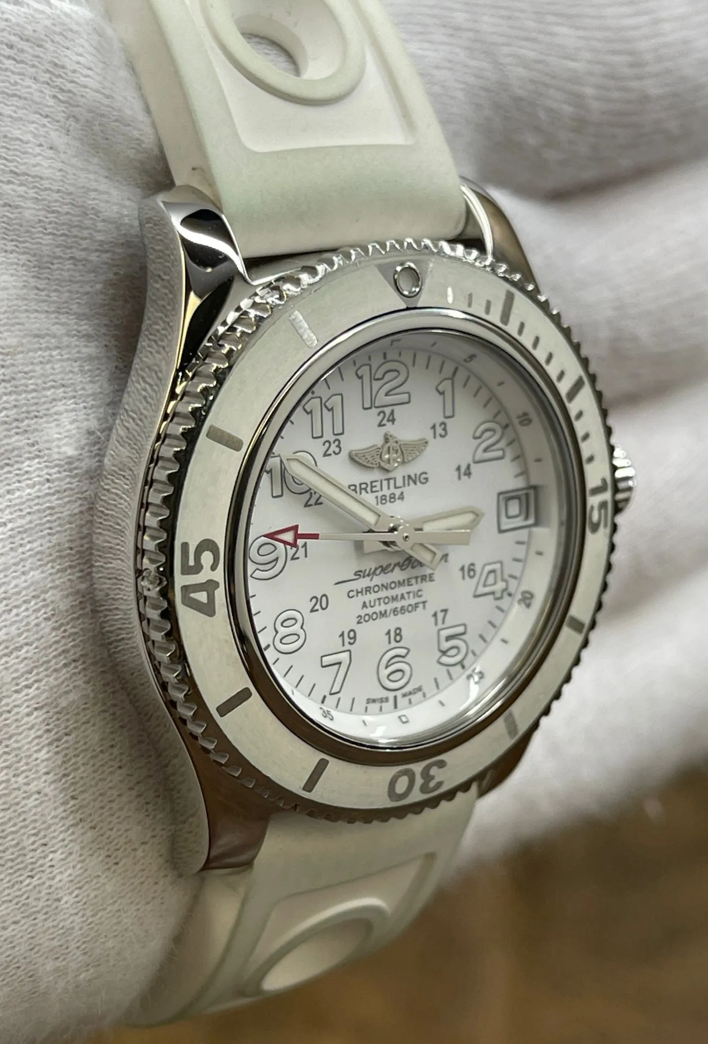 Breitling Superocean II 36 A17312 White Dial Automatic Watch