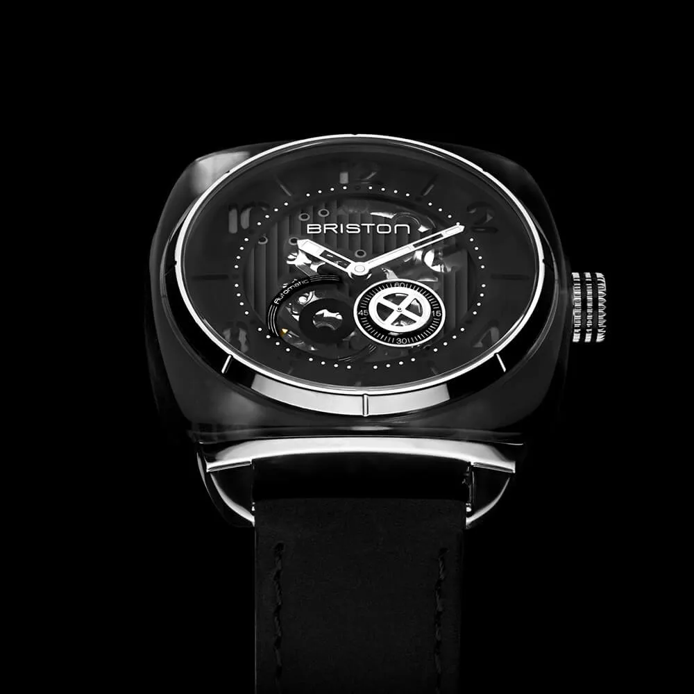 BRIS Watch Streamliner Skeleton Grey Acetate