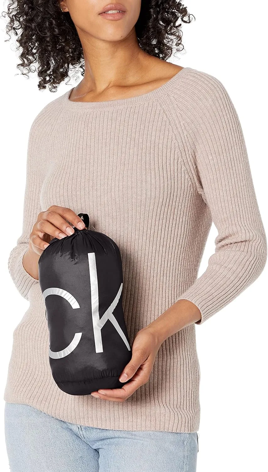 Calvin Klein Women's Chevron Quilted Packable Down Jacket (Standard and Plus)